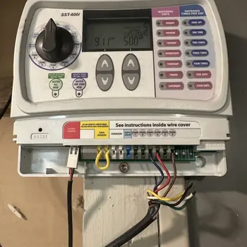 Sprinkler controller opened up, rewired and reprogrammed
